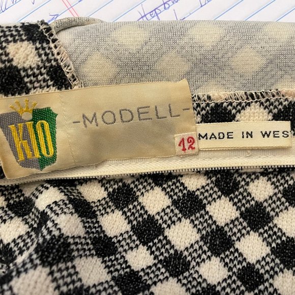 Retro Geometric Wool Dress - Picture 6 of 6